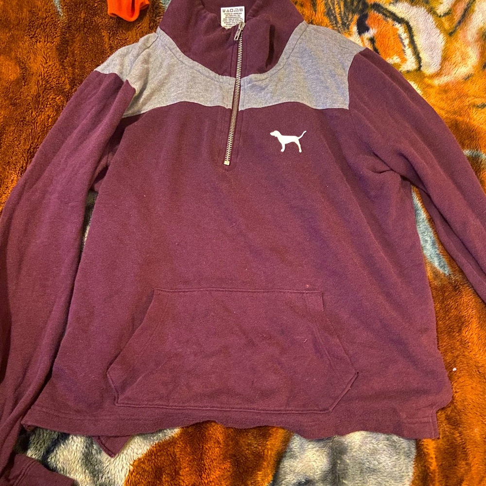 VS PINK quarter zip sweater